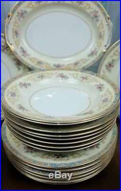 Vintage Noritake 5032 blue Colby porcelain China Dinner and tea Set service