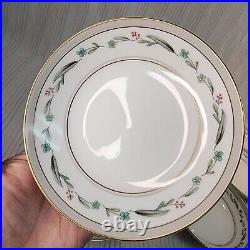 Vintage Noritake 5695 30pc Dishes Set Plates Bowls Cups Japan Pink Green White