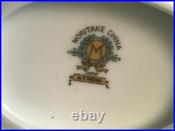 Vintage Noritake Athena china Platter, Serving Bowl, Dinner Plates Creamer set
