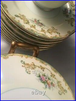 Vintage Noritake Athena china Platter, Serving Bowl, Dinner Plates Creamer set