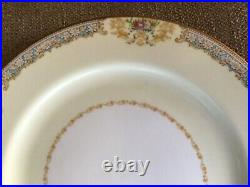 Vintage Noritake Blue Foral Gold Scroll 91 Pc China Dinnerware Set Occ. Japan