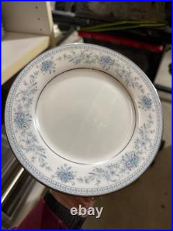 Vintage Noritake Blue Hill 2482 China 8-Person Set, Elegant Blue Floral &