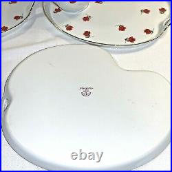 Vintage Noritake Bone China Rosette Snack Plate & Teacup Eight Sets