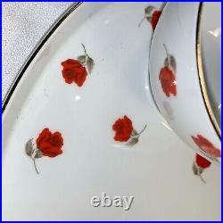 Vintage Noritake Bone China Rosette Snack Plate & Teacup Eight Sets