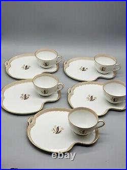 Vintage Noritake China AVON 5531 Flower Snack Plate Tea/Cup Set of 5