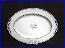 Vintage Noritake China Crest 5421 59-PC Set Pink Lily of Valley Silver Trim MCM