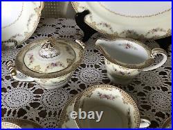 Vintage-Noritake China DINNERWARE MONNETTE 3809- 8 Place Setting- 58 Pieces