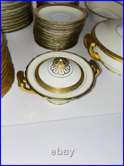 Vintage Noritake China Dorsay Gold Trim Dinnerware Set 74 Pieces From Japan