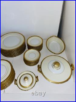 Vintage Noritake China Dorsay Gold Trim Dinnerware Set 74 Pieces From Japan