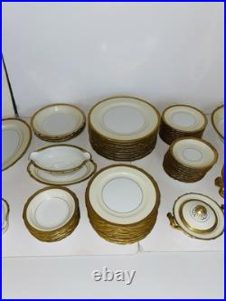 Vintage Noritake China Dorsay Gold Trim Dinnerware Set 74 Pieces From Japan