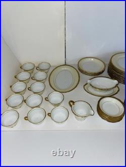 Vintage Noritake China Dorsay Gold Trim Dinnerware Set 74 Pieces From Japan