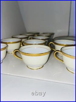 Vintage Noritake China Dorsay Gold Trim Dinnerware Set 74 Pieces From Japan