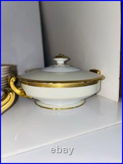 Vintage Noritake China Dorsay Gold Trim Dinnerware Set 74 Pieces From Japan