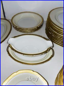 Vintage Noritake China Dorsay Gold Trim Dinnerware Set 74 Pieces From Japan