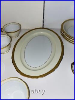 Vintage Noritake China Dorsay Gold Trim Dinnerware Set 74 Pieces From Japan