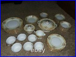 Vintage Noritake China Garvin Pattern 6001 Set 47 Pieces 1940's