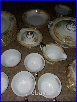 Vintage Noritake China Garvin Pattern 6001 Set 47 Pieces 1940's