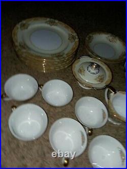 Vintage Noritake China Garvin Pattern 6001 Set 47 Pieces 1940's