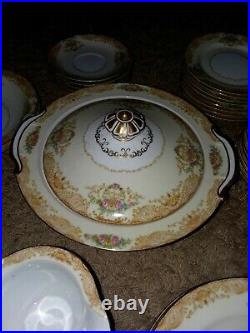 Vintage Noritake China Garvin Pattern 6001 Set 47 Pieces 1940's