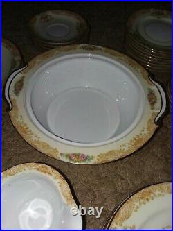 Vintage Noritake China Garvin Pattern 6001 Set 47 Pieces 1940's