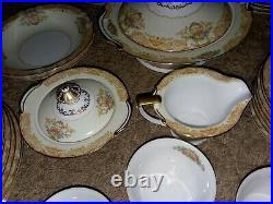 Vintage Noritake China Garvin Pattern 6001 Set 47 Pieces 1940's