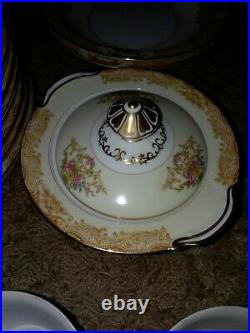 Vintage Noritake China Garvin Pattern 6001 Set 47 Pieces 1940's