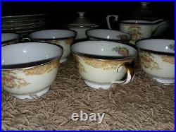 Vintage Noritake China Garvin Pattern 6001 Set 47 Pieces 1940's