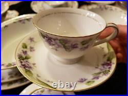 Vintage Noritake China Nancy Violet Set 5163 50+ pieces