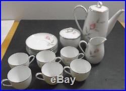 Vintage Noritake China Rosemarie Tea/coffee Pot Set Japan 15 Pcs