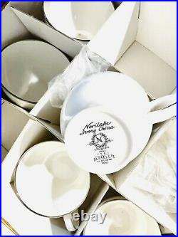 Vintage Noritake China Set Ivory LORELEI #7541 46 Piece Set With Cases MINT