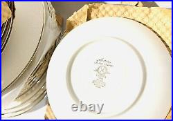 Vintage Noritake China Set Ivory LORELEI #7541 46 Piece Set With Cases MINT