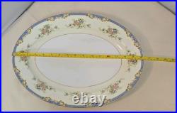 Vintage Noritake China Set Of Serving Platter, Oval And Round Bowl With Handles