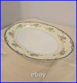 Vintage Noritake China Set Of Serving Platter, Oval And Round Bowl With Handles