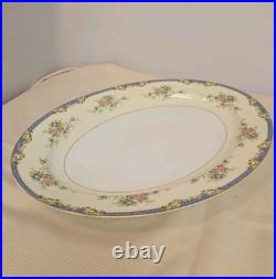 Vintage Noritake China Set Of Serving Platter, Oval And Round Bowl With Handles