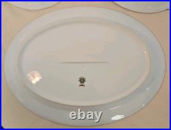 Vintage Noritake China Set Of Serving Platter, Oval And Round Bowl With Handles