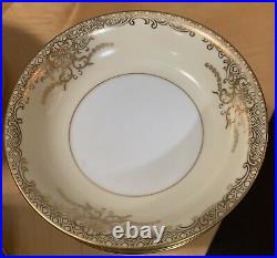 Vintage Noritake China of Japan Circa 1920-1940 Art Deco Gold & Ivory 36 Pieces