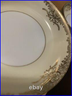 Vintage Noritake China of Japan Circa 1920-1940 Art Deco Gold & Ivory 36 Pieces