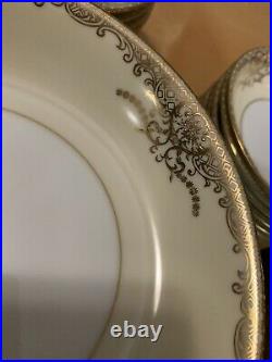 Vintage Noritake China of Japan Circa 1920-1940 Art Deco Gold & Ivory 36 Pieces