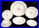 Vintage Noritake Crest Platinum Pink Lily 28 Piece Dinnerware Set Service For 4
