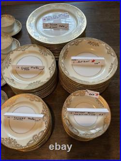 Vintage Noritake Discontinued 83 pc Gainford Set for 12 Some Flawed. See Photos