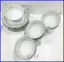 Vintage Noritake Fairmont 6102 Platinum Trim China Set 44 Piece 8 Place Setting