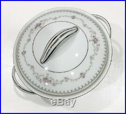 Vintage Noritake Fairmont 6102 Platinum Trim China Set 44 Piece 8 Place Setting