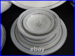 Vintage Noritake Fine China Dinnerware set Bluebell s/4 platters EUC platinum
