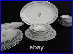 Vintage Noritake Fine China Dinnerware set Bluebell s/4 platters EUC platinum