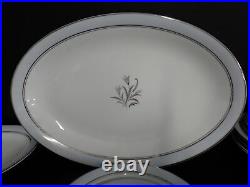 Vintage Noritake Fine China Dinnerware set Bluebell s/4 platters EUC platinum