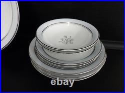 Vintage Noritake Fine China Dinnerware set Bluebell s/4 platters EUC platinum