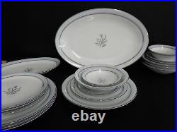 Vintage Noritake Fine China Dinnerware set Bluebell s/4 platters EUC platinum