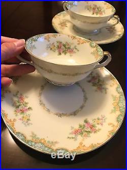Vintage Noritake Floral Jasmine Set of 4 Soup Bowl Plate Lot Cups Bowls China