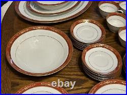 Vintage Noritake Goldhill China 7 Piece Place Setting For 12 & Serving Dishes