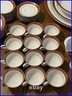 Vintage Noritake Goldhill China 7 Piece Place Setting For 12 & Serving Dishes